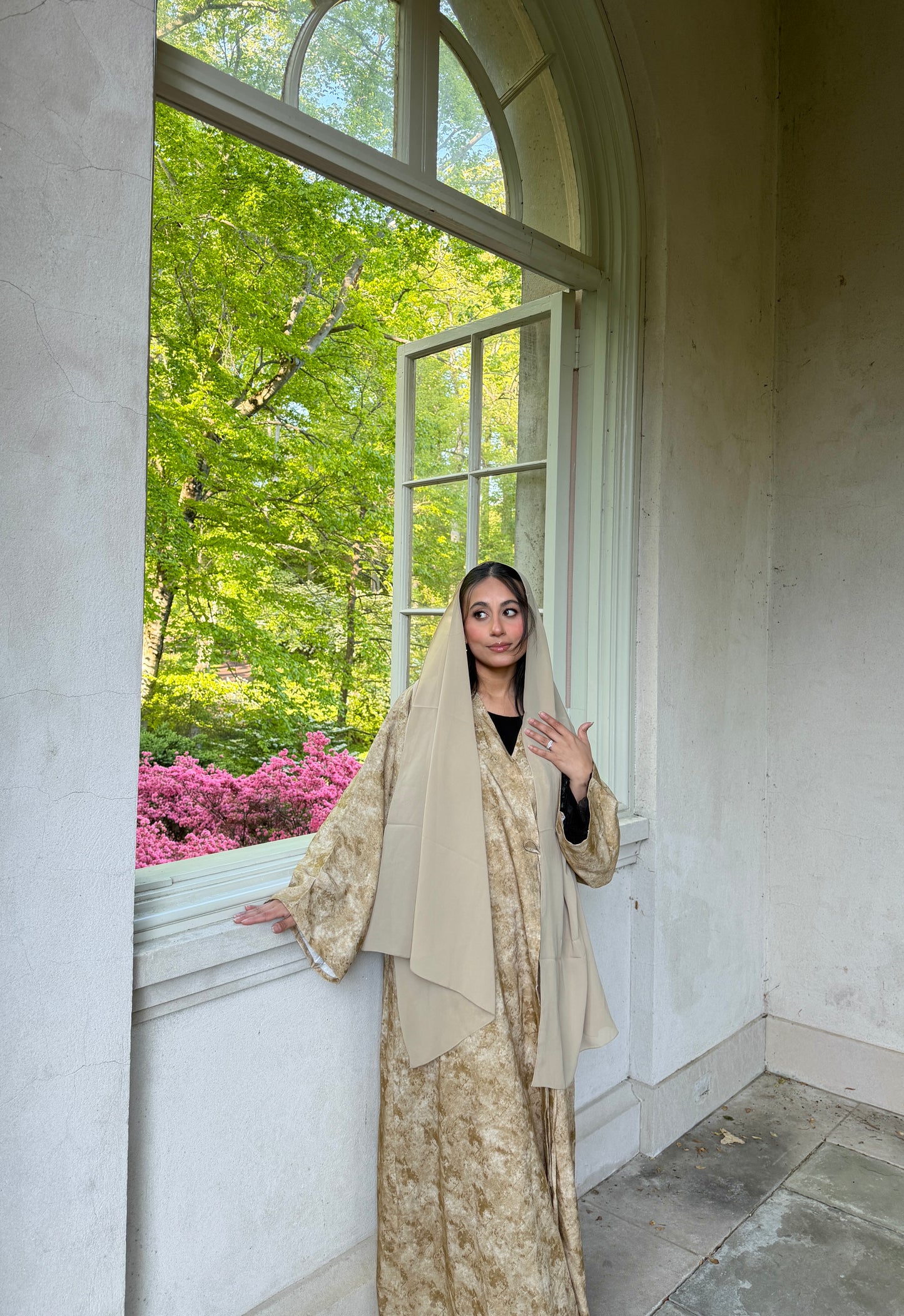 Hayat-Three Piece-Abaya set-Moss