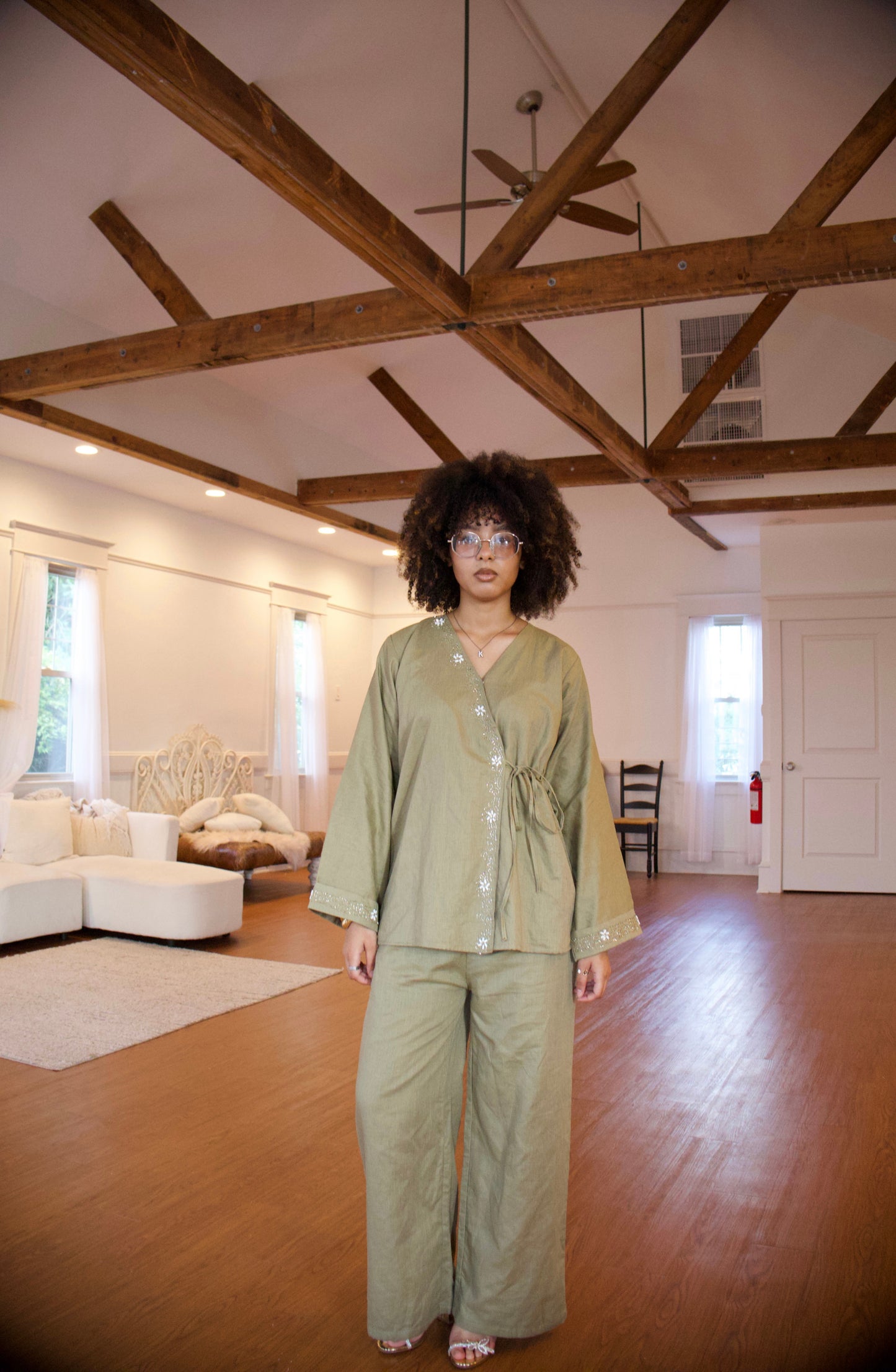 Hana-Handwork Set-Sage Green