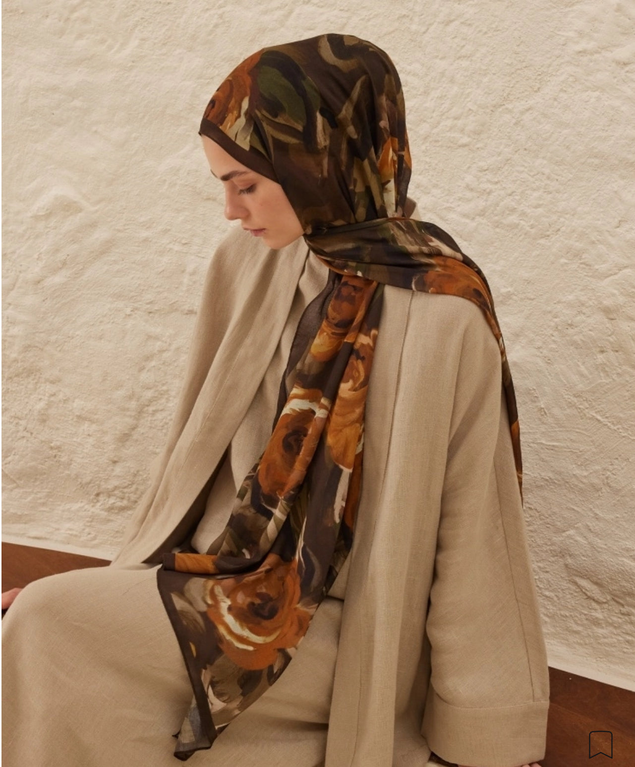 SUMMER ROSE PATTERN-RAMI HIJAB-ORANGE