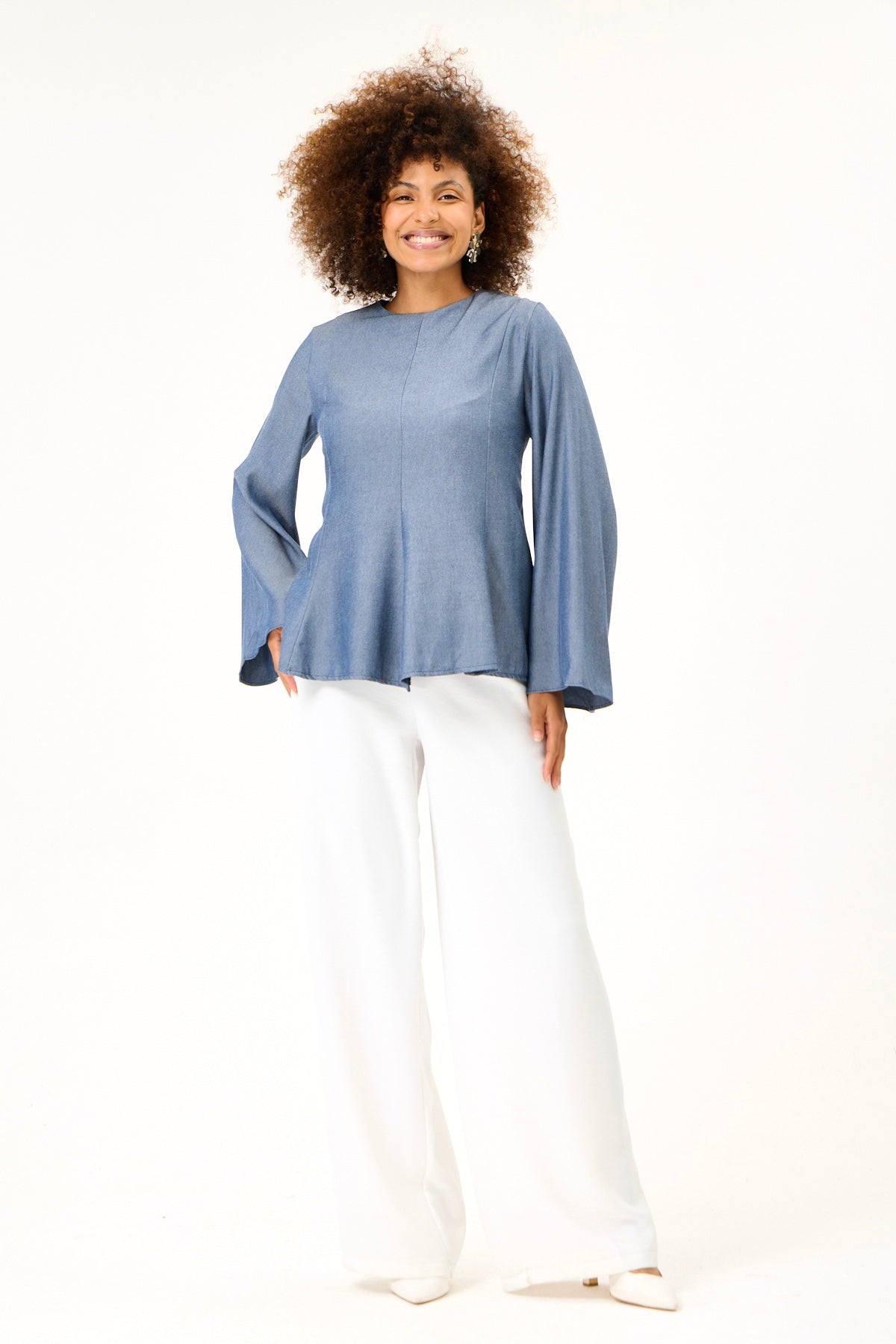 Elin Top-Denim Blue