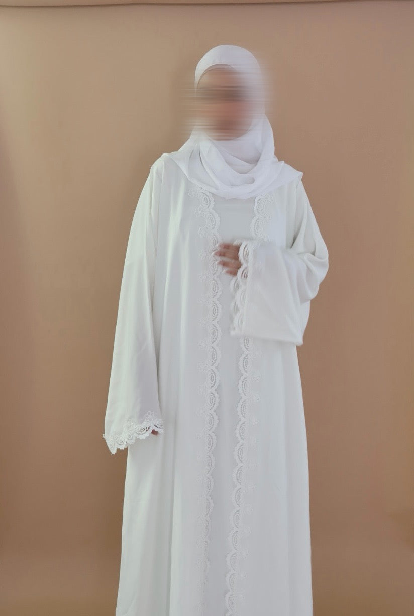 Mira-Four Piece Lace-Abaya set