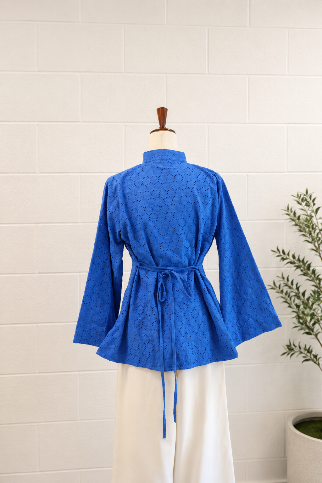 Ruri Cotton Top-Sapphire Blue
