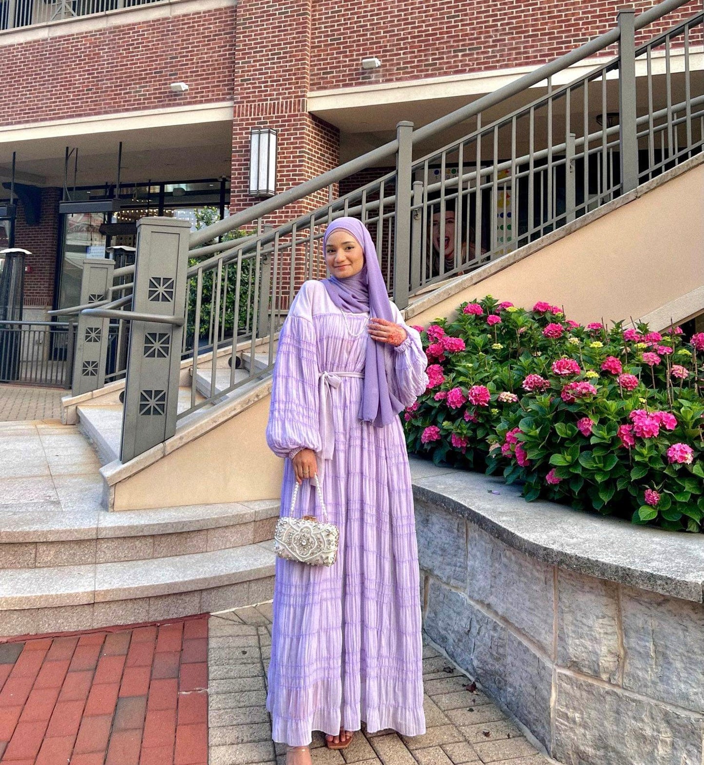 Lavender Crinkle Maxi dress